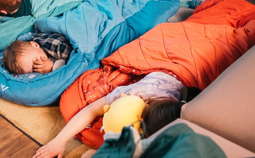 Спальник дитячий Qeedo Buddy Junior Camping 3 сезони (10-25°C) для хлопчиків та дівчаток до 140 см / 10 років Turtlemint