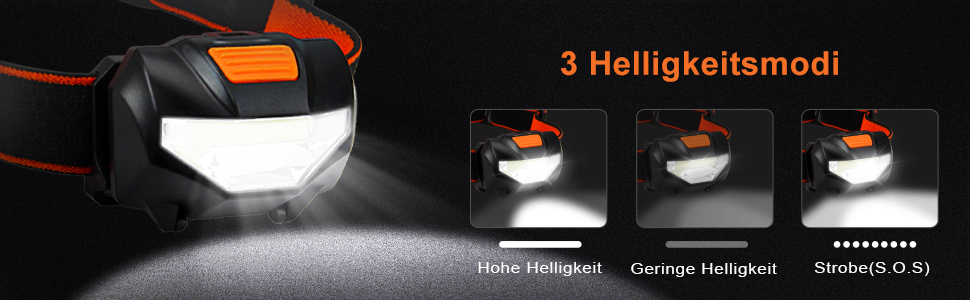 LED налобний ліхтар Suright, 2 шт. 140 люмен, 3 режими, водонепроникний, для бігу, риболовлі, кемпінгу, полювання, альпінізму, прогулянок з собакою