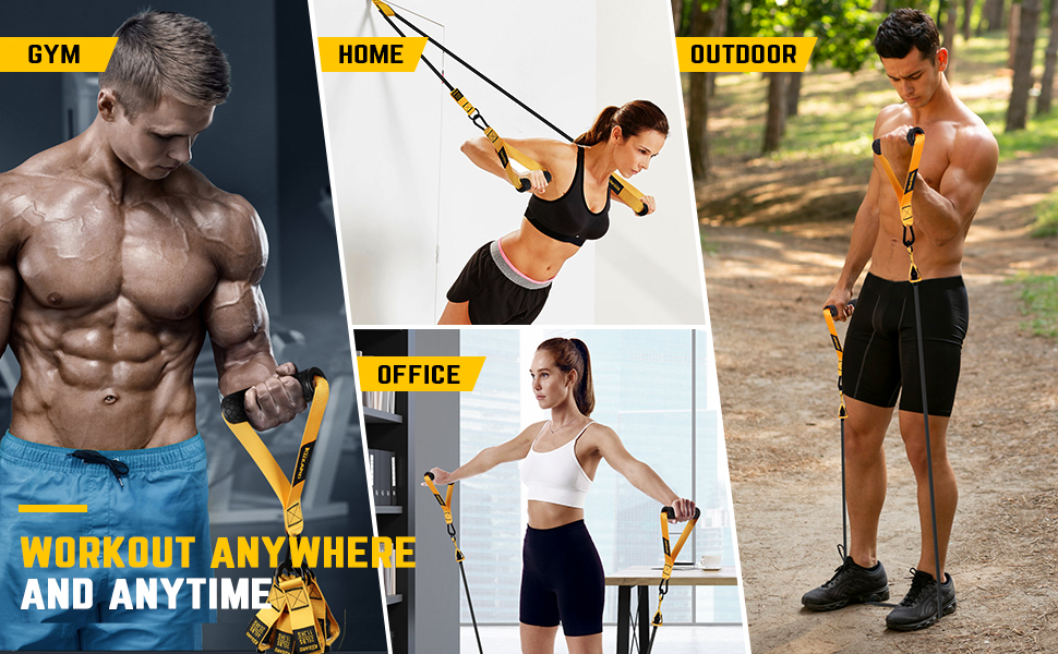Еластичні гумки для фітнесу: комплект для силових тренувань, йоги, дому. Максимальне навантаження до 300/360lbs