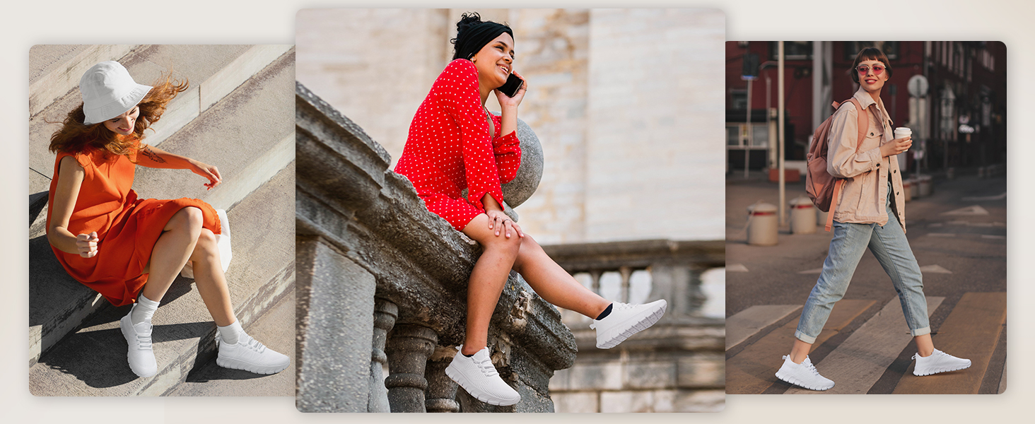 Жіночі кросівки: спортивні, для бігу, фітнесу, тенісу, туризму та відпочинку. Розмір 40 EU, білий колір