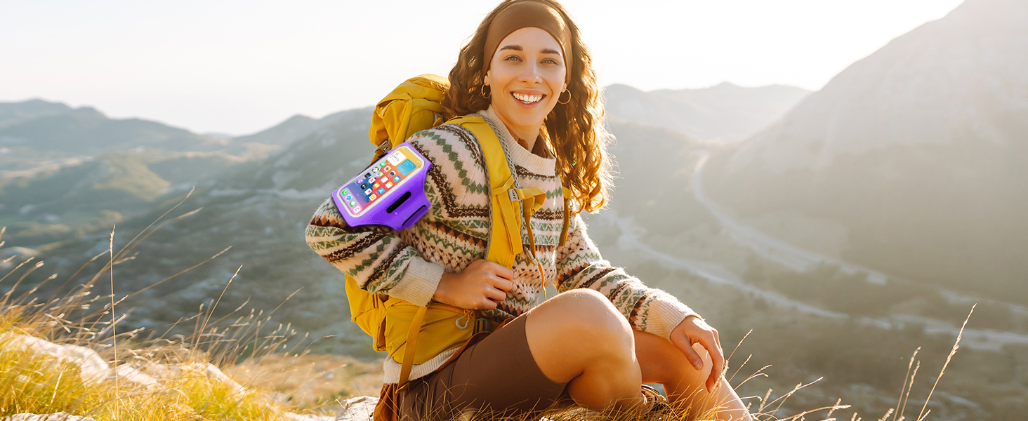 Спортивний браслет для телефону EOTW Joggen: зручна підставка для iPhone/Samsung (5.5-6.0 дюйми) з кишенькою для AirPods