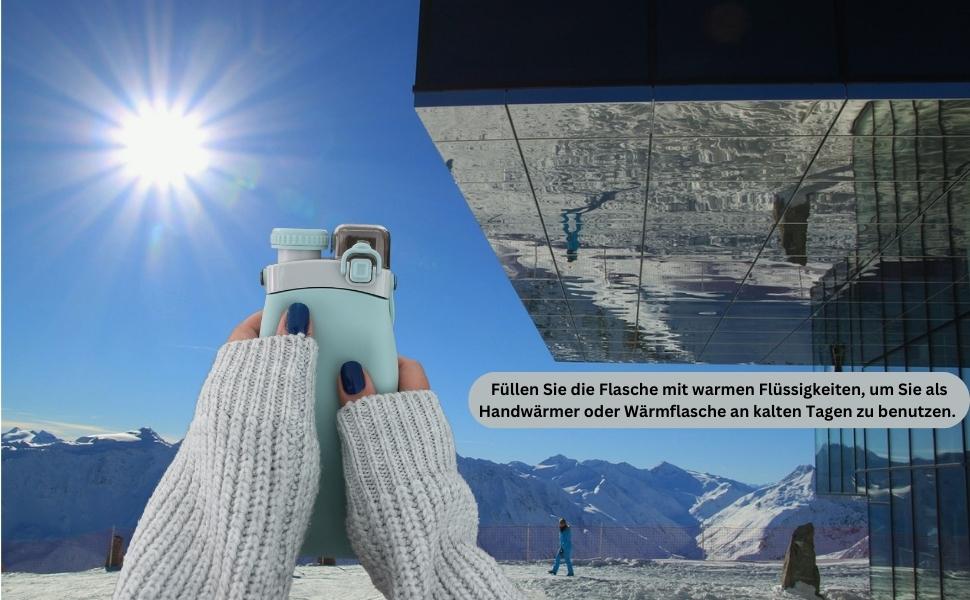 Складана пляшка для води Mauzer® з трубочкою - 600 мл, без BPA, синій. Ідеально для дітей, спорту, подорожей, кемпінгу та фестивалів.