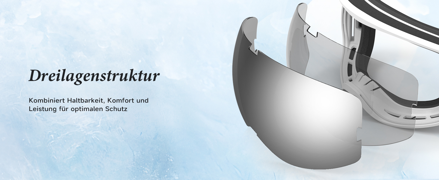 Шолом для сноуборду та лиж зі захисними окулярами, регульований, білий, M