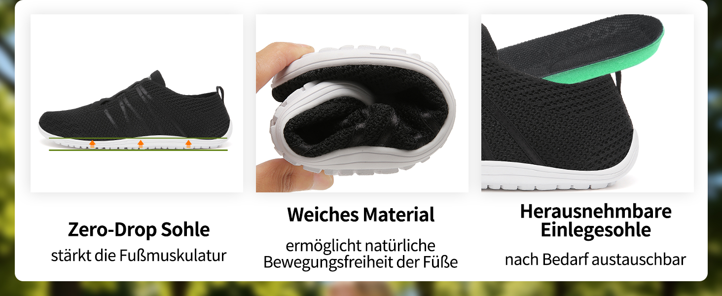 Легкі босижні кросівки Merdoo для жінок та чоловіків: зручні сліпони, спортивні та гімнастичні, дихаючі, унісекс, розмір 37-45 EU (чорний, 40 EU)