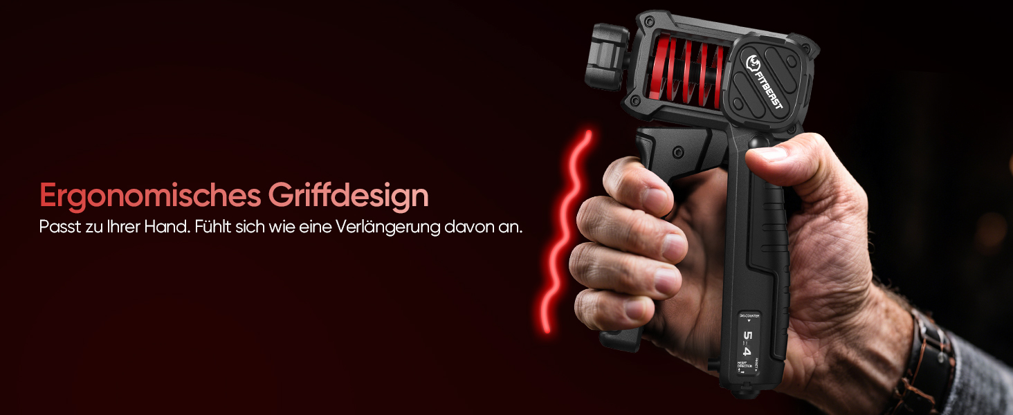 FitBeast Griffkrafttrainer 30–130LB з лічильником – регульований тренажер для рук чоловіків з великими руками, ергономічна ручка, тренування вдома та в офісі