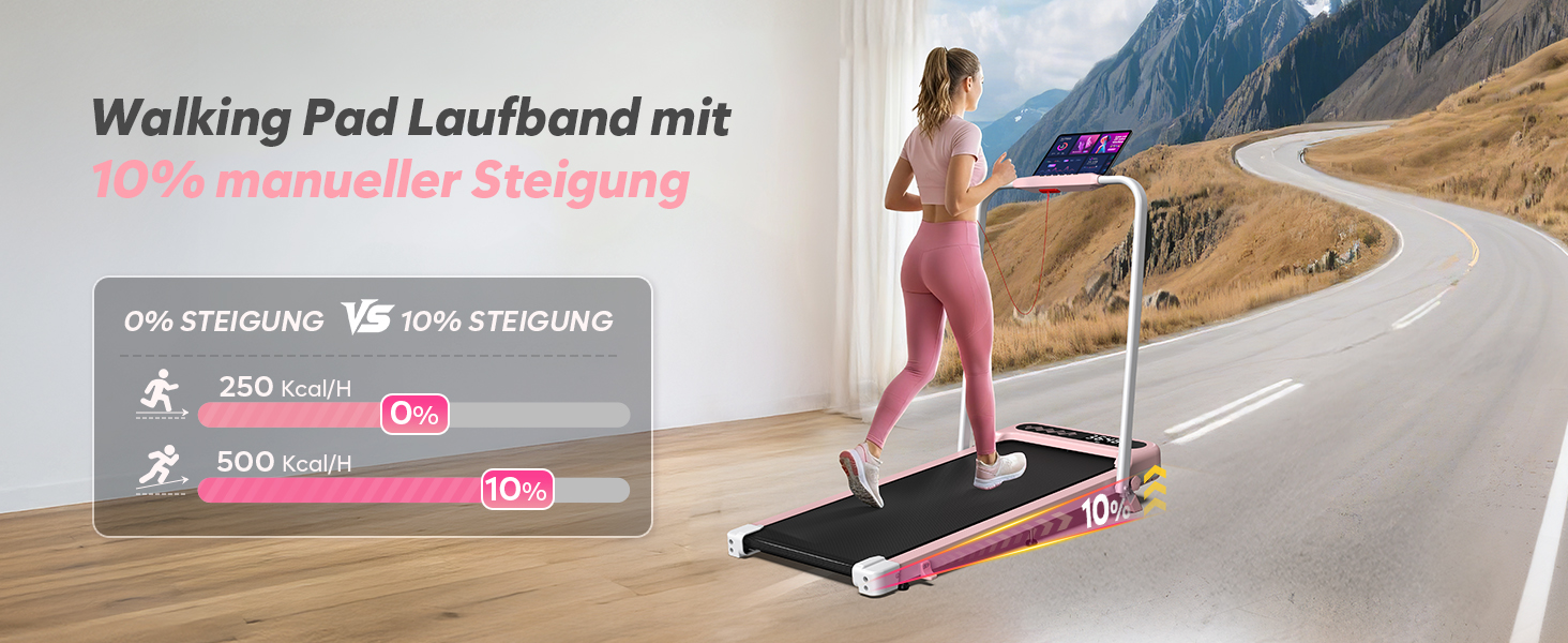 Складана бігова доріжка Cardirun 6-в-1 для дому та офісу, Walking Pad з регулюванням нахилу, 3.0 л.с., LED-дисплей, витримує до 150 кг, без встановлення