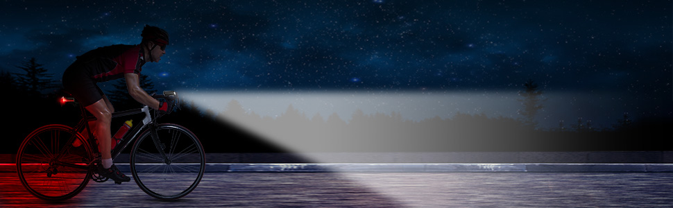 Набір LED-велофаро для велосипеда з покажчиками поворотів, сертифікований за стандартом STVZO, USB-зарядка, фара та задній ліхтар (10/20/40 Lux), водонепроникні