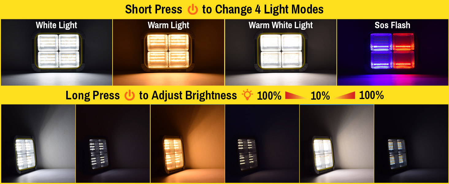 ERAY Сонячний LED прожектор 150W з акумулятором 7800mAh, 336 LED, 4 режими, 3 способи зарядки, портативний кемпінговий ліхтар та робоча лампа для кемпінгу, гаража, надзвичайних ситуацій на відкритому повітрі (сірий)