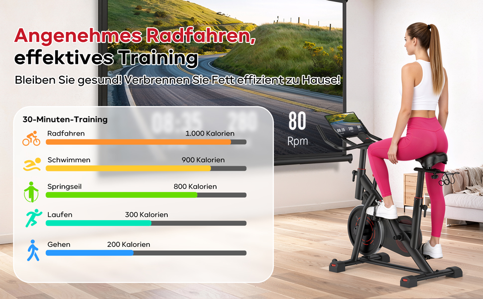 Велотренажер JOROTO з додатком, тихий велоергометр, фітнес-велосипед для дому з LCD-дисплеєм, стійка для гантелей, тримач для пляшки, до 150 кг