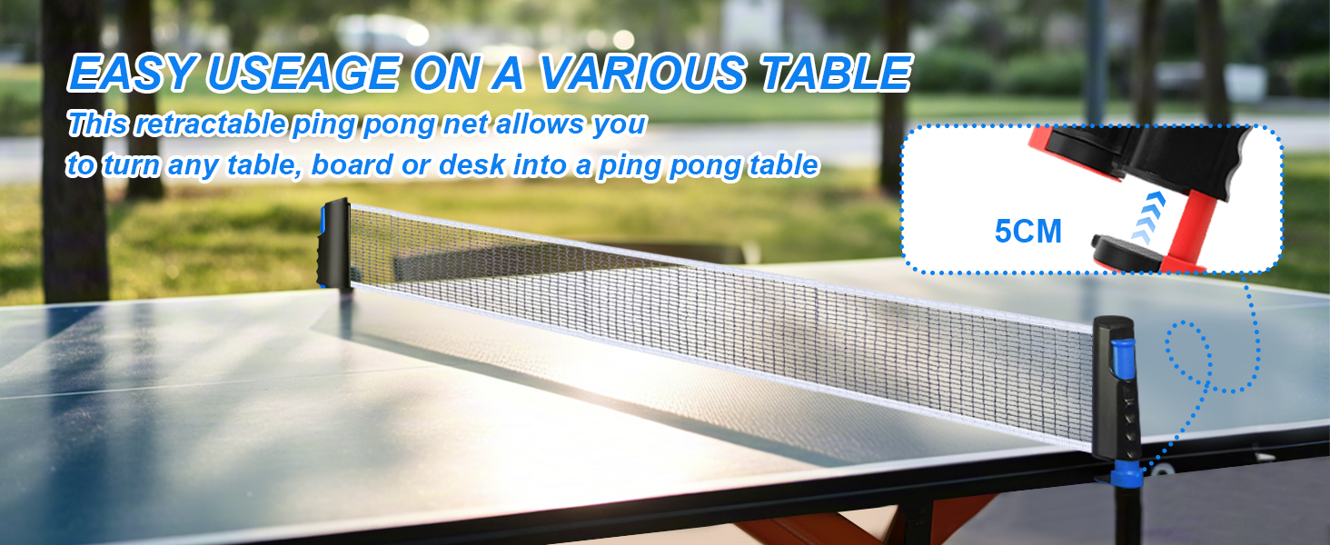 Мережа для настільного тенісу Flintronic, висувна, портативна, 170 см, чорно-червона