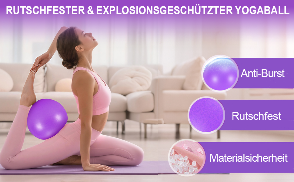 Набір для пілатесу вдома - 12 шт. (кільце 38 см, 5 еластичних стрічок, м'яч, інструкція)