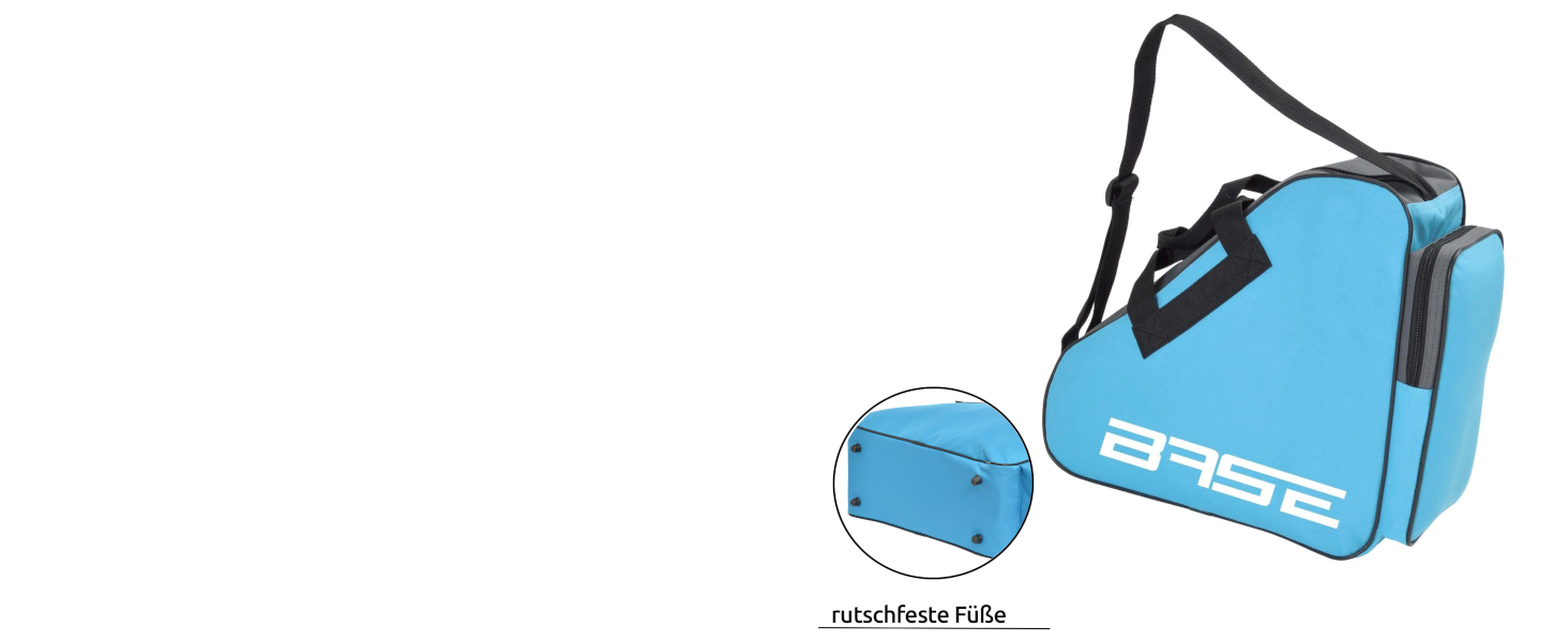 Сумка для ковзанів BASE Skatebag: містка, з ручками та регульованим ременем, зелено-блакитна