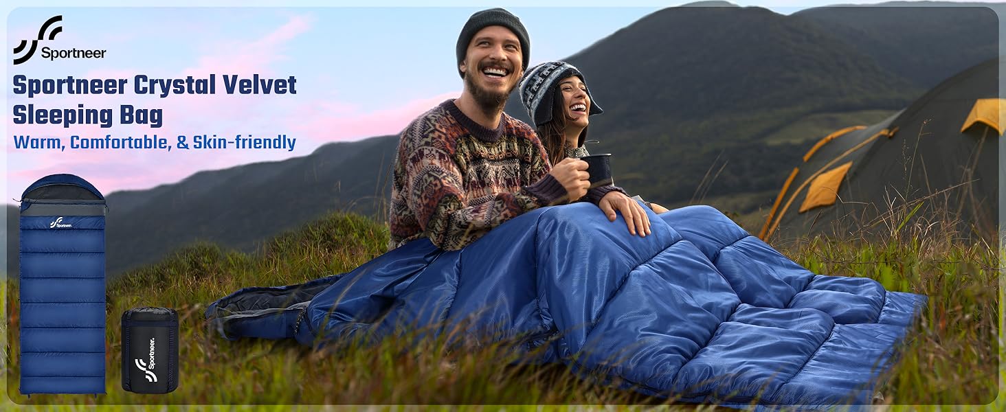 Сплячий мішок 0°C XXL 230 x 90 см. Знімний капюшон, м'яка підкладка для дорослих