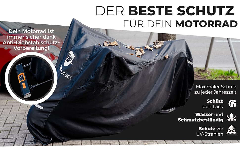 Водонепроникна накривка для мотоцикла Pro2Protect® - захист від дощу та сонця | Накривка для мопеда, скутера, Vespa, ролера | Garage для мотоциклів