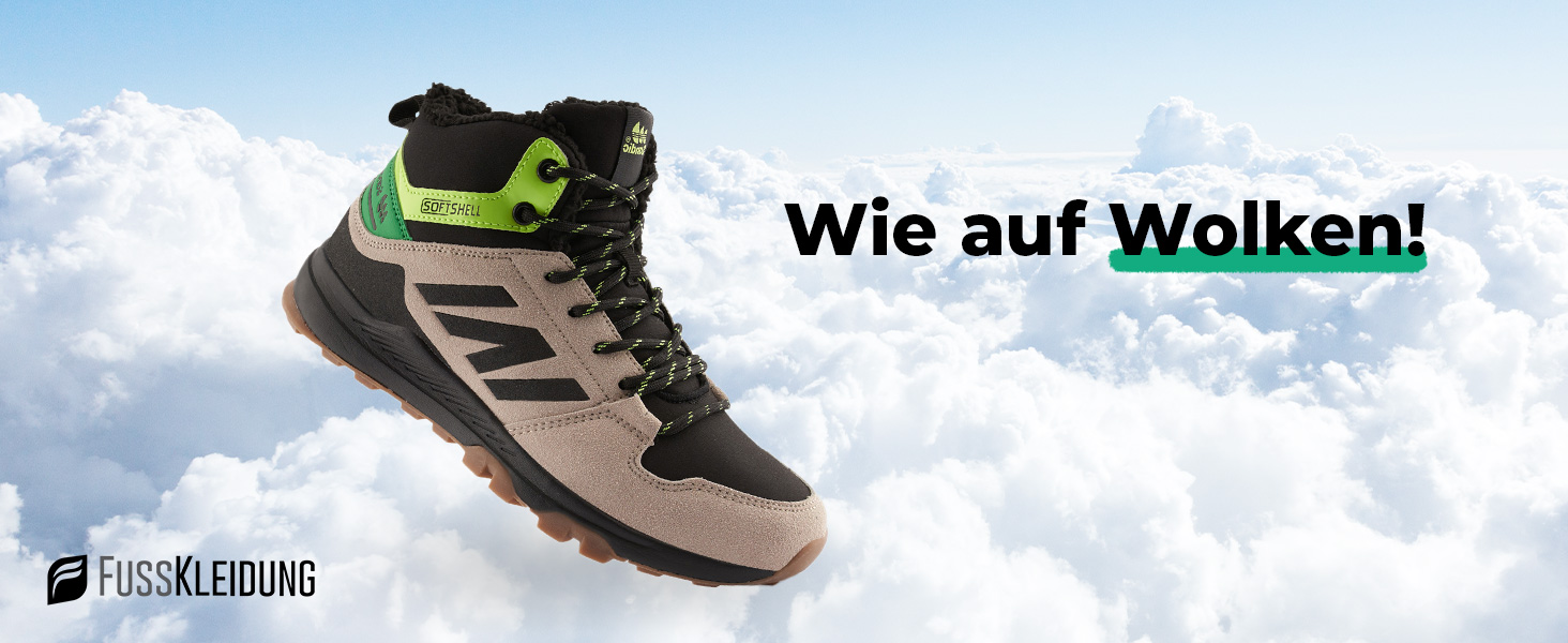 Черевики для ходьби жіночі та чоловічі, зимові, утеплені, Softshell, 43 EU, Бежевий, Чорний, Зелений