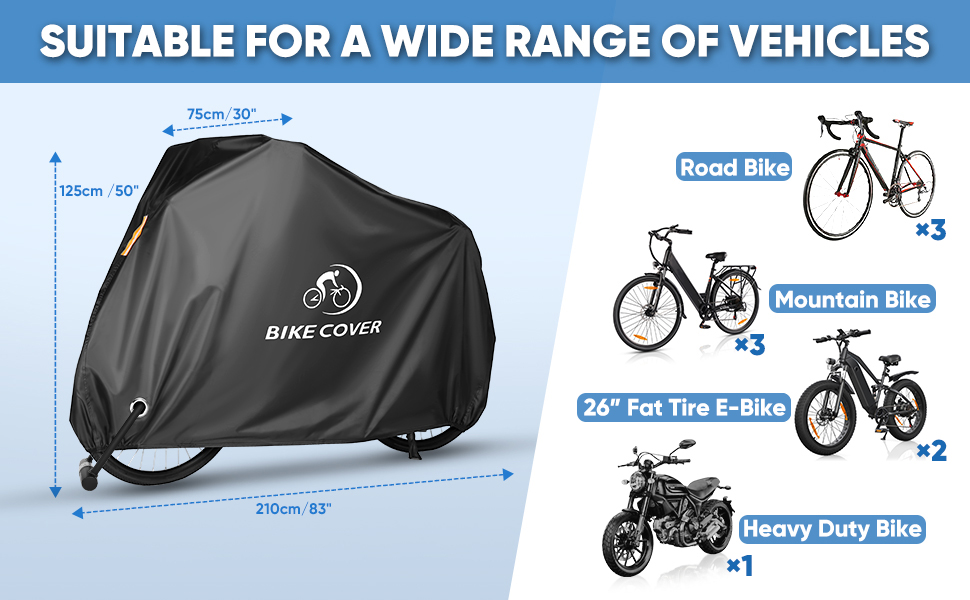 Чохол для велосипеда VARUN, водонепроникний, міцний, з анти-крадіжки прорізом, для захисту від вітру (L)