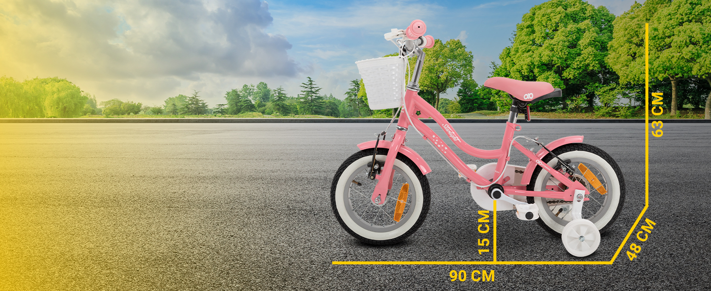 Дитяче велосипед Actionbikes Starlight 12/16/20 дюймів - V-Brake гальма, захистники, для дітей 2-9 років