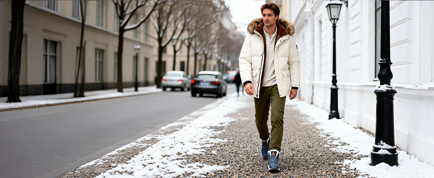 Зимові черевики Mishansha для жінок та чоловіків, теплі, водонепроникні, для ходьби, розмір 36-48, чорний