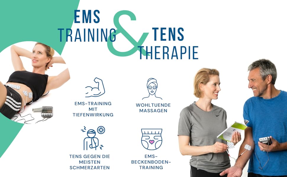 Пристрій TENS EMS STIM-PRO X9+ з 4 каналами та 8 електродних пелюшок 5x5 см для болісної терапії, масажу та нарощування м'язів. 4 канали, STIM-PRO X9+, axion® (2) X9, сертифікований медичний пристрій.