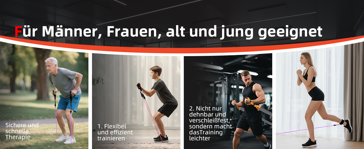 Набір еластичних стрічок Abahub для фітнесу з дверним кріпленням, ручками та петлею для ніг – для тренувань всього тіла, домашній спортзал, ідеально для початківців та досвідчених (Рожевий, 100LB)