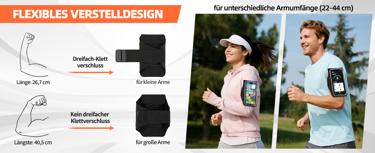 Спортивний браслет для телефону Guzack: універсальний, для бігу, до 6.9' (iPhone, Samsung, Huawei, Xiaomi)