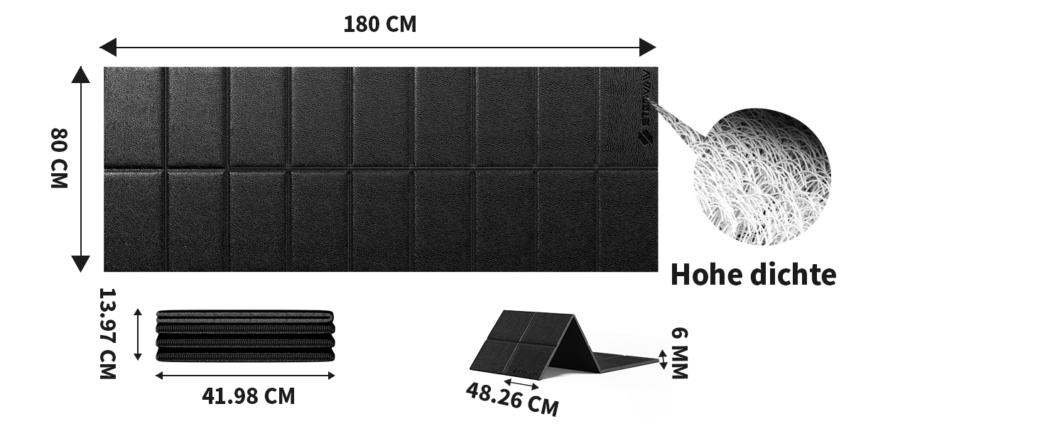 Захисний килимок під бігову доріжку та тренажери, шумопоглинаюча підкладка для підлоги (килим, ламінат), 183 x 81 x 0.6 см