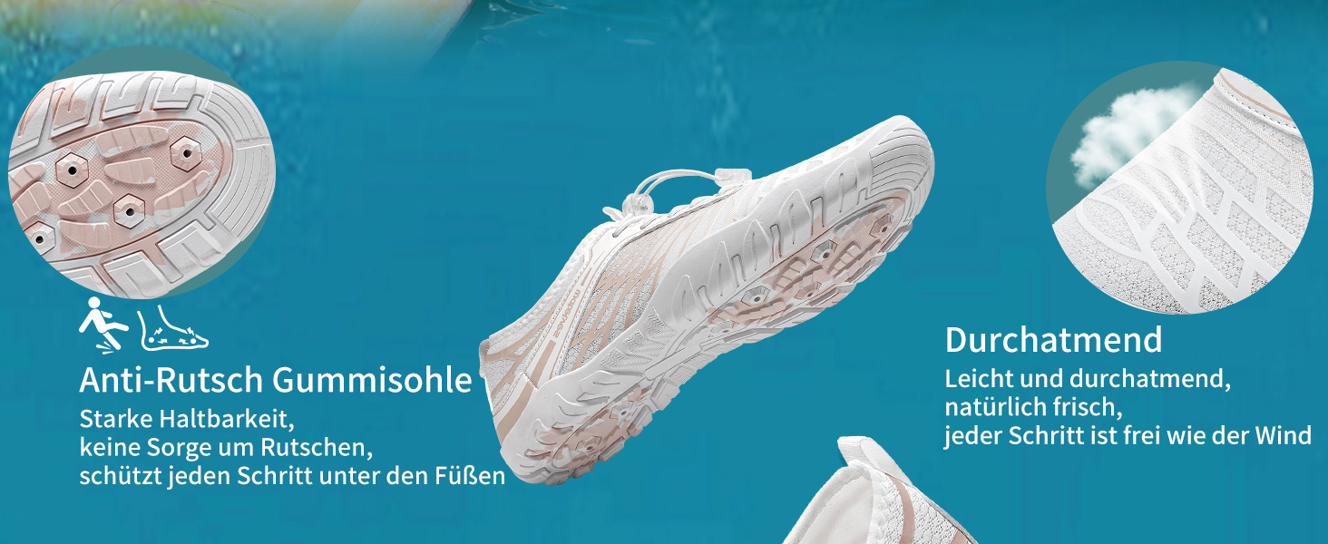 Шкарпетки для плавання та водних видів спорту WateLves: чоловічі та жіночі, швидковисихаючі, унісекс, білі та фіолетові, 41 EU