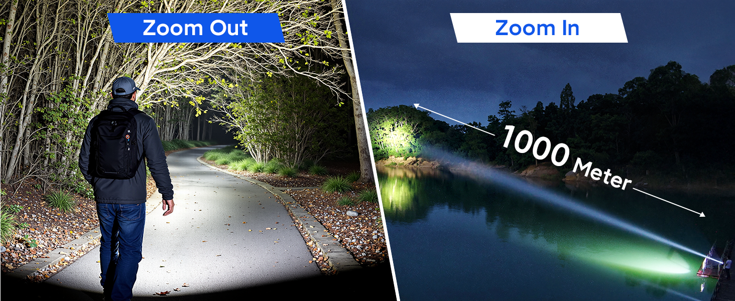 Ліхтар LED BUCASA 1000000 Люмен, XHP70.2, USB, Тактичний, IP67, 5 режимів, для кемпінгу та надзвичайних ситуацій