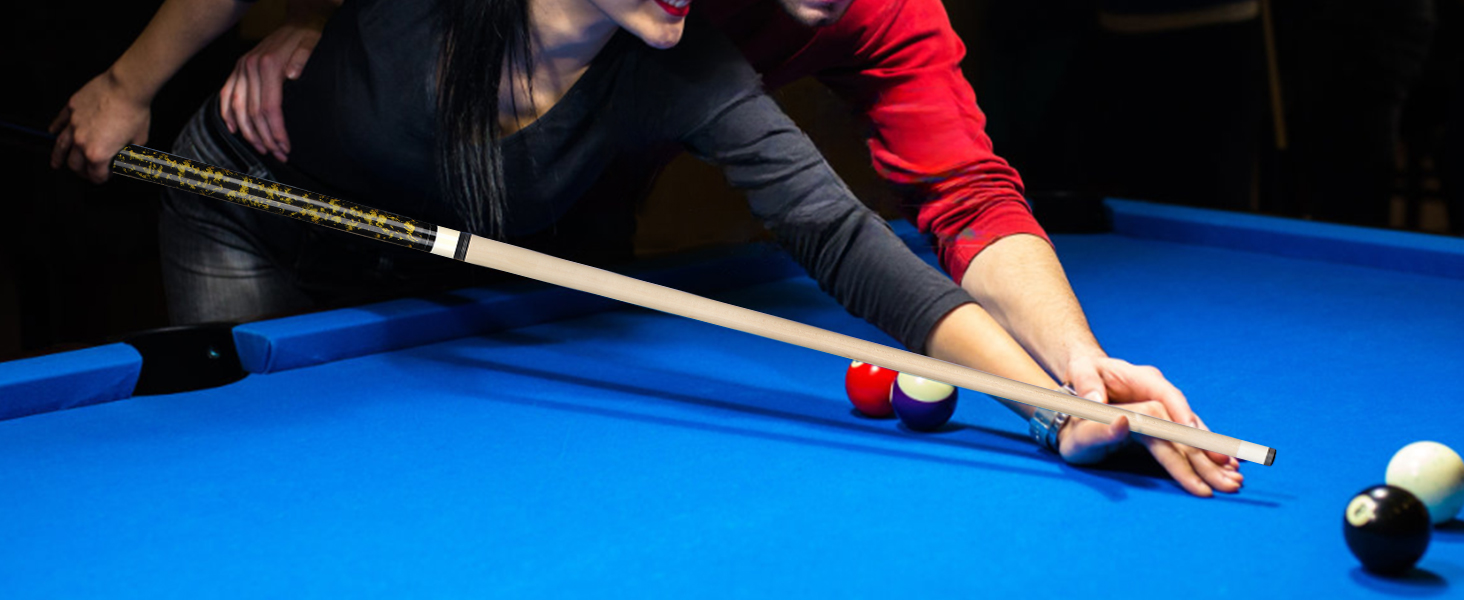 Набір для більярду Horse Billardqueue: 4 більярдні кийки з канадського акації, 58 дюймів, вага 18-21 oz, 2 крейди, для дорослих