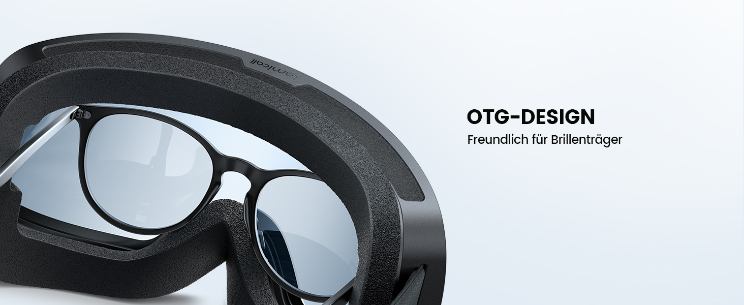 Ламікал - скі-маска для чоловіків та жінок, сноуборд маска з OTG - [Ultra HD та ширший огляд] - TOP антитуманна скі маска для носіїв окулярів, дзеркальна сноуборд маска, скі маска UV400 з захистом від відблисків (Покращена версія - чорний каркас - синій (VLT: 11%))