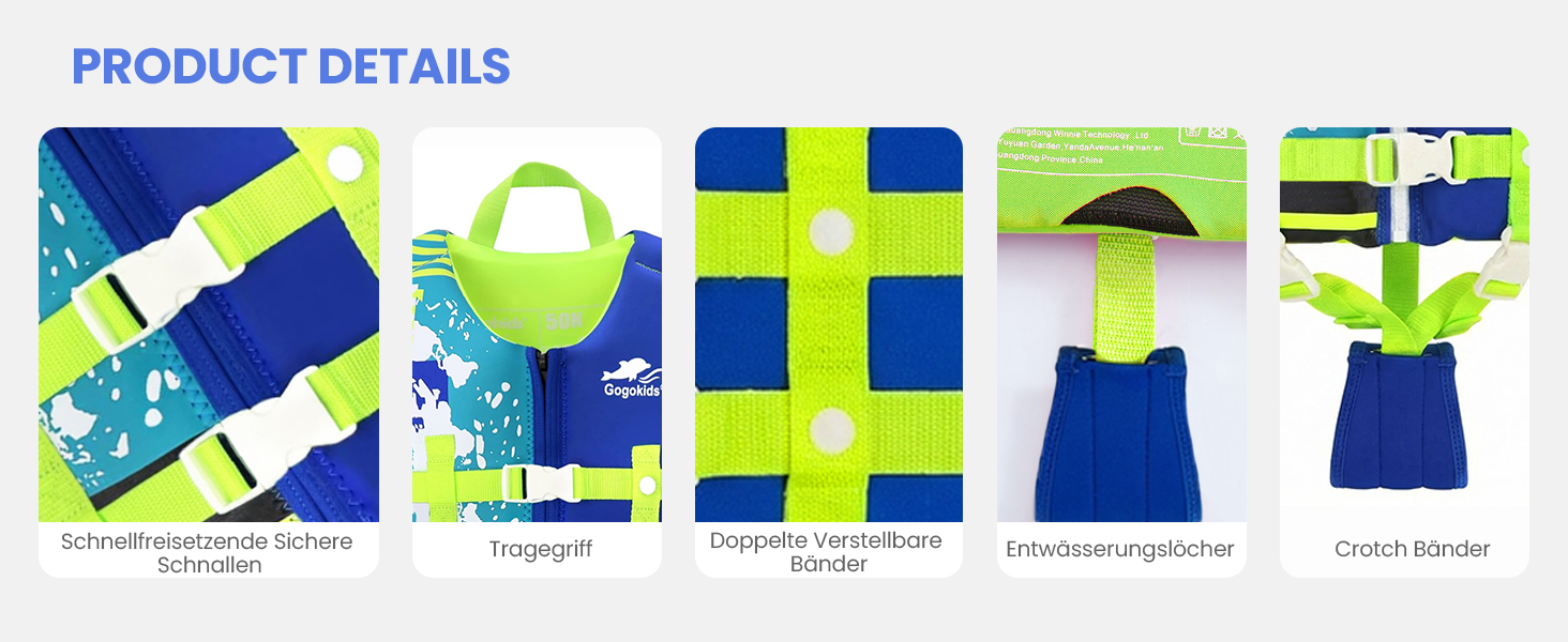 Дитячий рятувальний жилет Gogokids Float Jacket для плавання (2-9 років, 15-35 кг, червоний, розмір M)