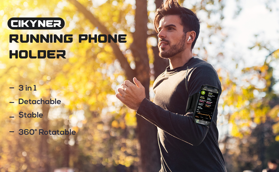 Спортивний браслет для телефону Cikyner: зручний тримач для iPhone та Android (4.5-7'') для бігу, тренувань та прогулянок