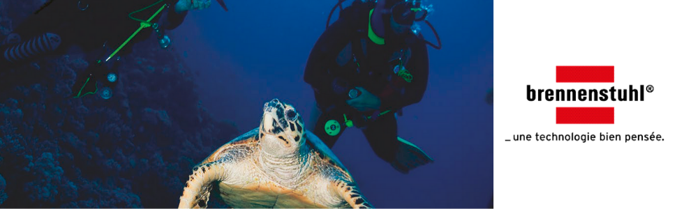 Ліхтар налобний Brennenstuhl Mistral Tauch, синій, 420 люмен