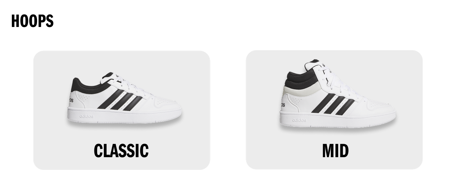 Чоловічі кросівки adidas Hoops Classic Core Black Cloud White, розмір 42 2/3 EU