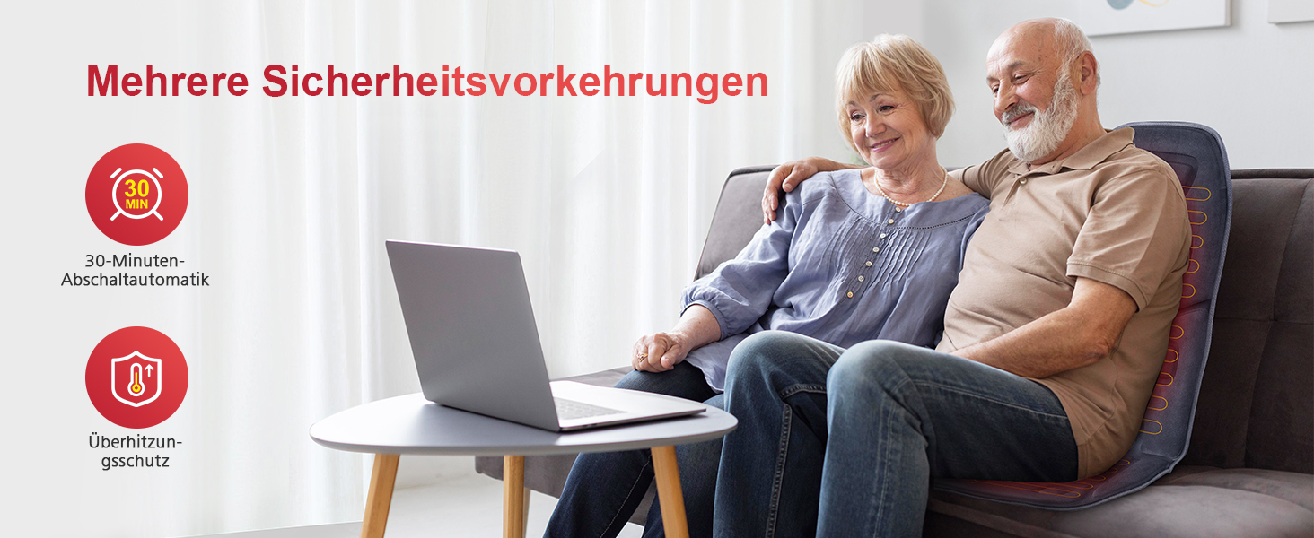 Масажне сидіння Comfier з підігрівом та вібрацією для спини та шиї, подушка для розслаблення, масажер для дому та офісу, подарунок для жінок (Блакитний)