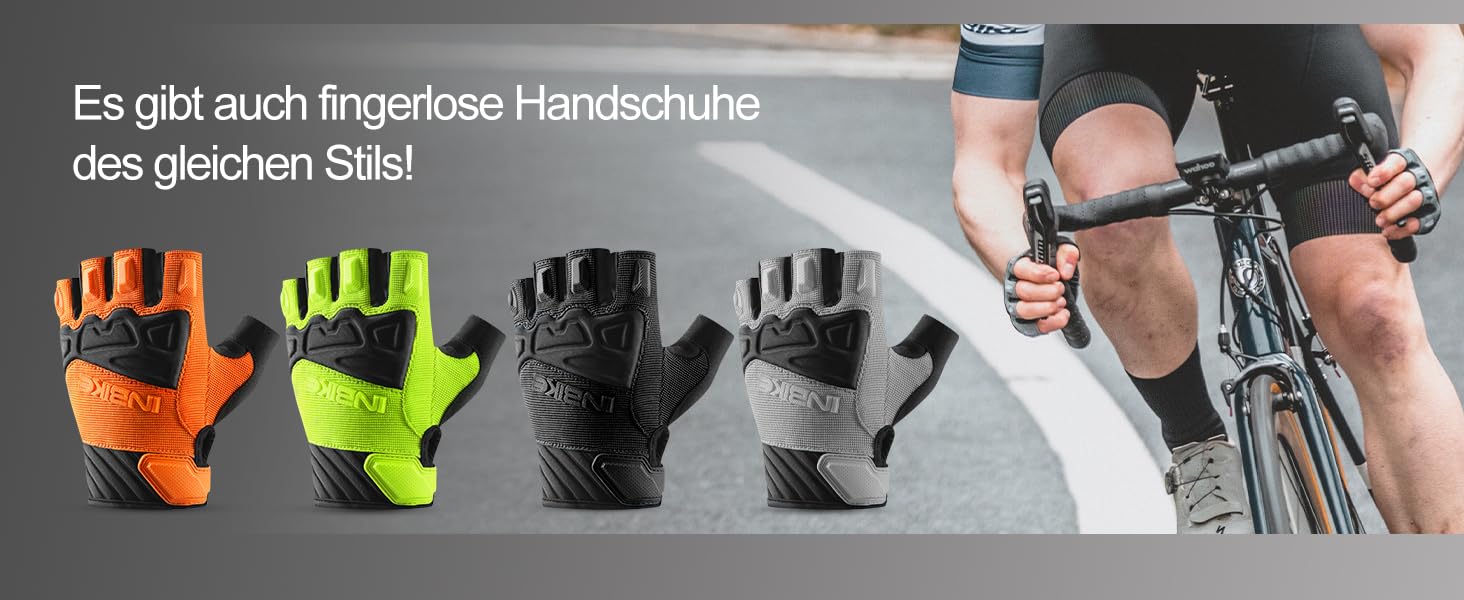 Рукавички INBIKE для MTB, Motocross: повний захист, TPR накладки на пальці, SCR-Pad, чорний, розмір M