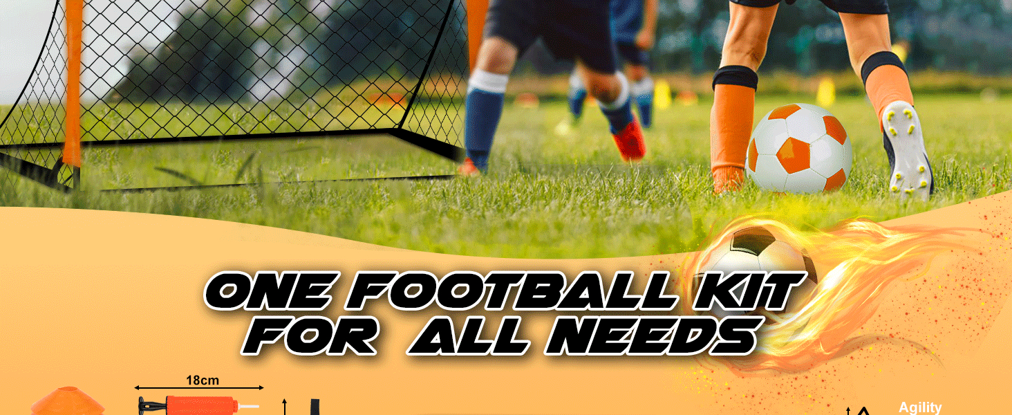 Дитячі футбольні ворота Yimore 3-в-1 для саду з сумкою, тренувальні аксесуари (120 см)