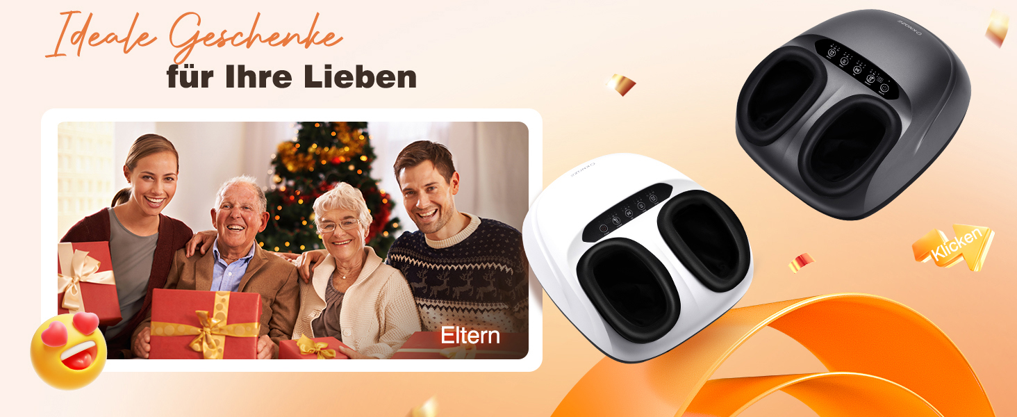 Масажер для ніг KNQZE Shiatsu з підігрівом, для фасціїту та зняття болю (сірий)