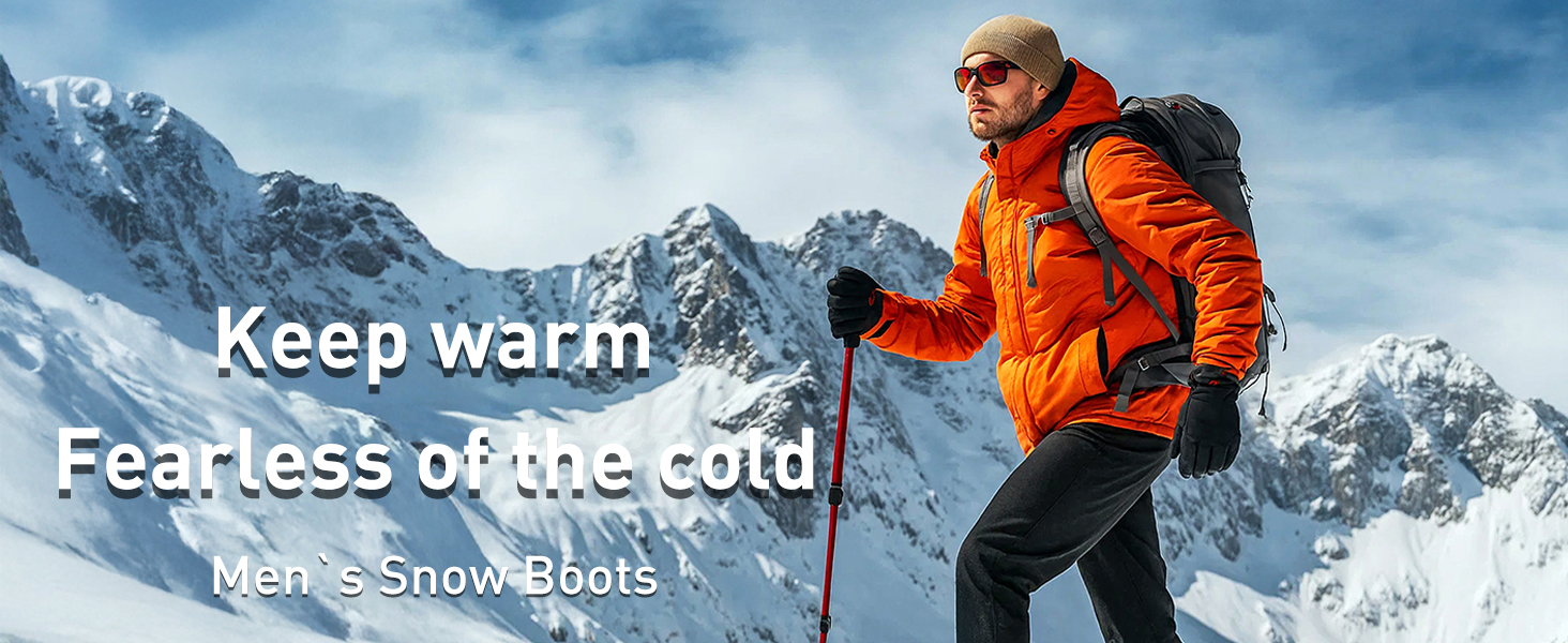 Чоловічі зимові чоботи Winter, з підкладкою з хутра, теплі, водонепроникні, розмір 44 EU, чорний колір