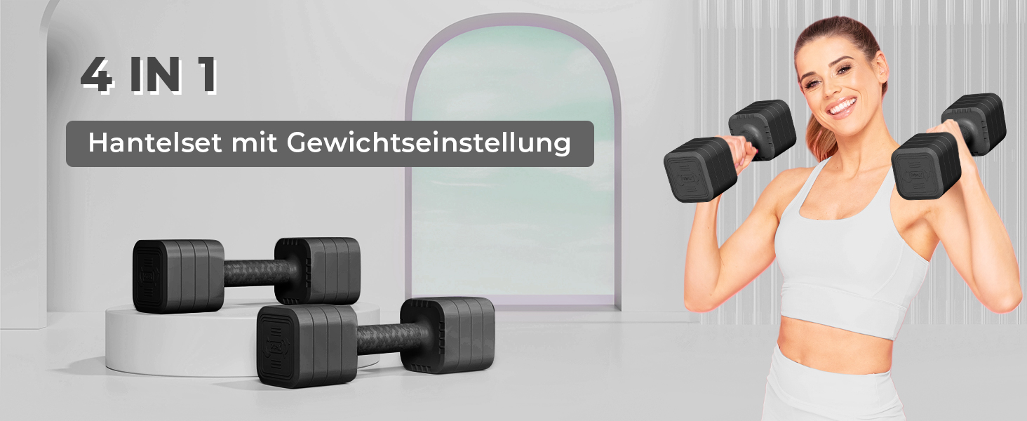 Набір гантелей Dripex регульовані 5 кг x2 або 2,5 кг x2, 6 швидкознімних дисків 0,5 кг/0,25 кг, чорний