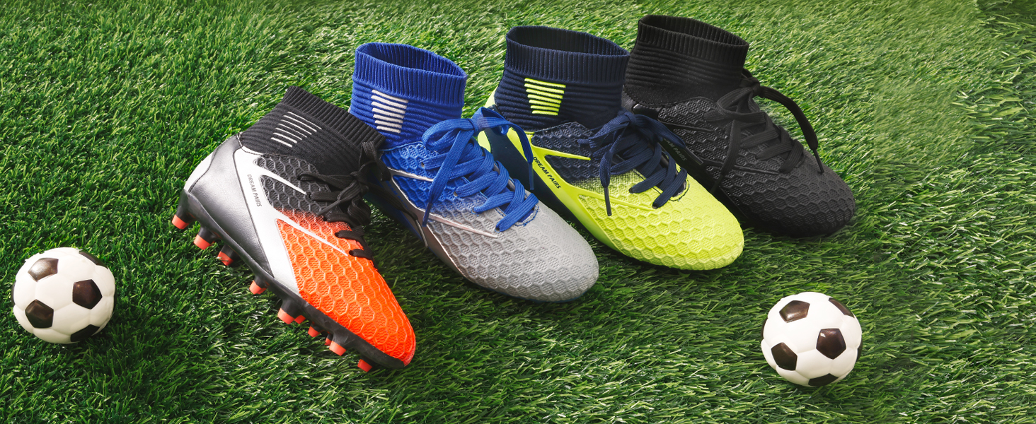 ДREAM PAIRS Футбольні черевики для дітей, унісекс, розмір EUR 36, темно-синій/неоновий зелений