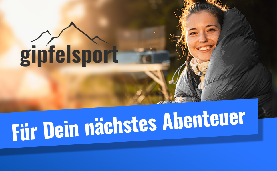 Сплячий мішок Gipfelsport Ultraleicht 4 сезони [-20°C - 15°C] | Ultralight, -5°C, для кемпінгу, трекінгу та подорожей (синій/чорний)