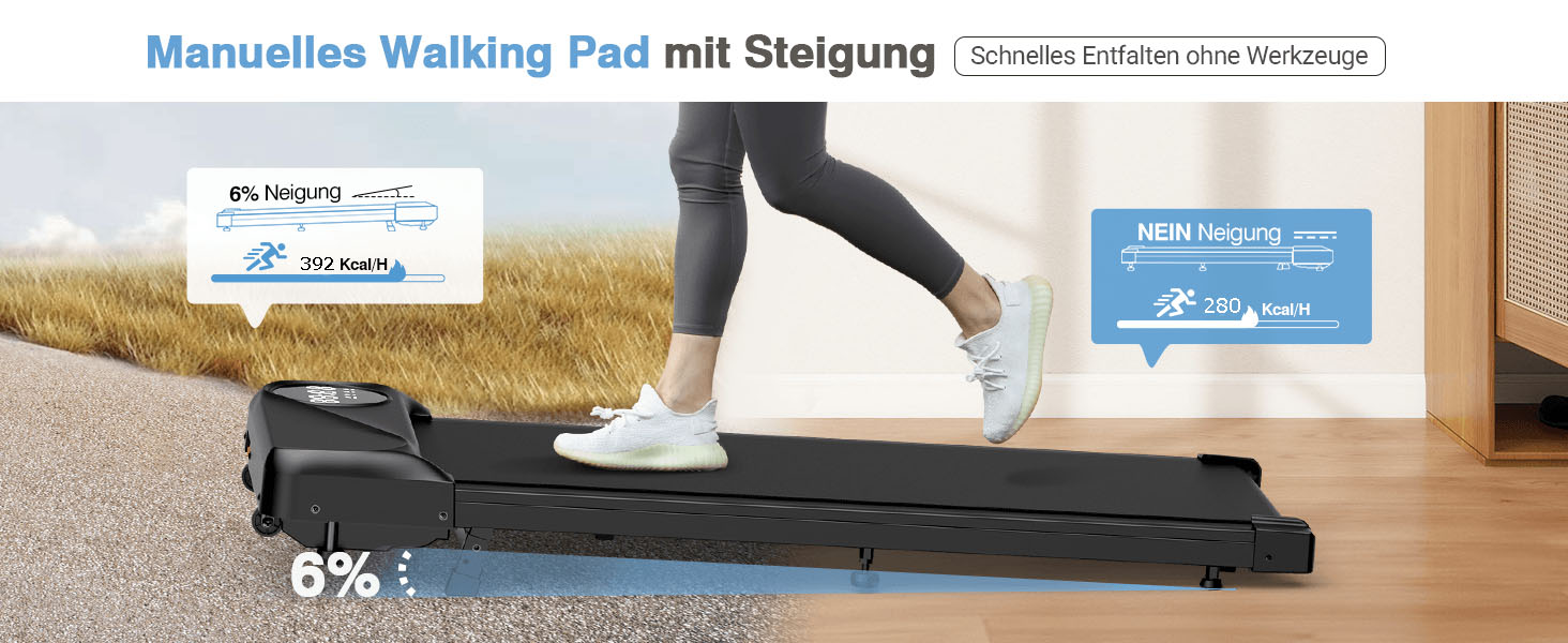 Бігова доріжка під стіл THERUN Walking Pad 2.75HP з пультом та LED-дисплеєм для дому та офісу