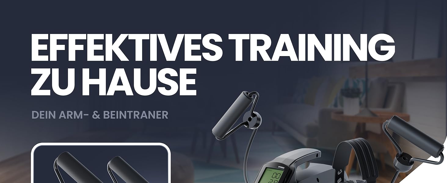 Тренажер для ніг та рук HELDENWERK Pedaltrainer PRO Set — домашній велотренажер для літніх людей та реабілітації, безшумний, сертифікований TÜV/GS