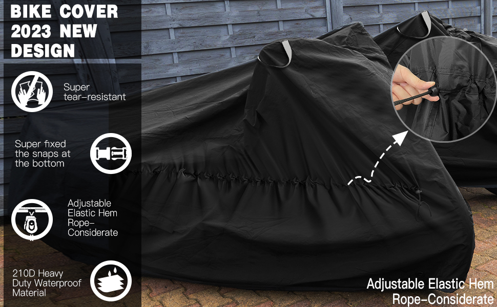 Водонепроникний чохол для велосипедів на 2 велосипеда, 210D Oxford, захист від дощу, 200x110x90 см
