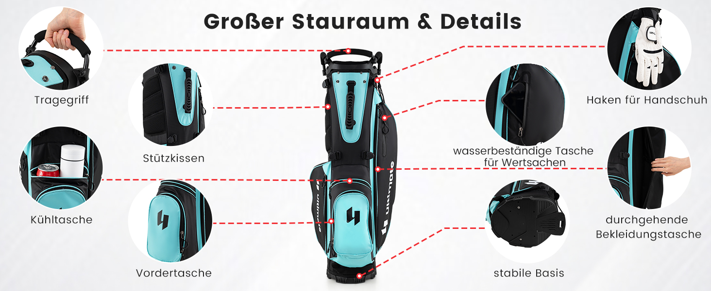Комплект жіночих гольф-ключок COSTWAY, 9/11-ти частинний, для правші, з чохлом від дощу, 1 драйвер, 3 фейрвеї, 4 гібриди, 6/7/8/9/P ірон, паттер, червоний, 15 частин