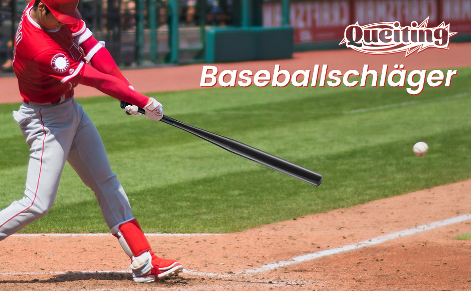 Бейсбольна бита 82 см, сталь, для бейсболу та софтболу, спортивне обладнання, чорна, алюміній