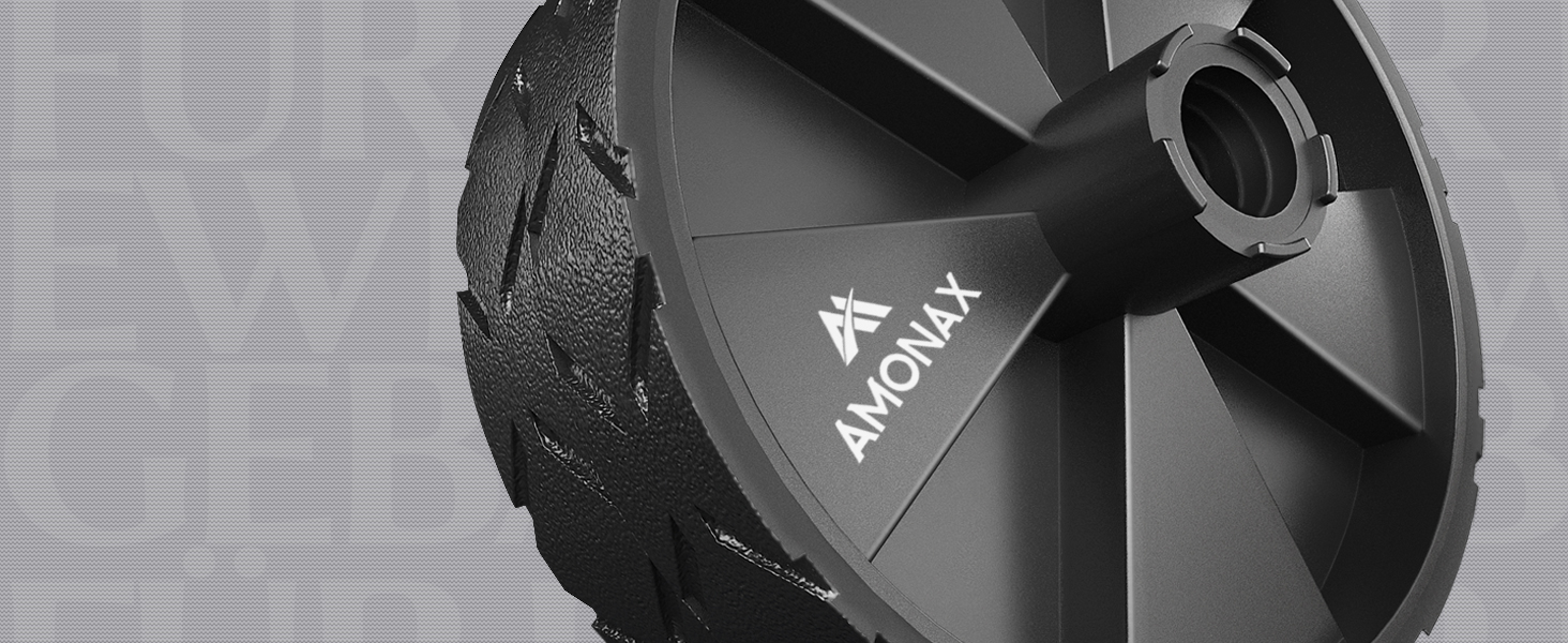 Ролер для пресу Amonax, тренажер для живота, колісо для пресу з килимком для колін, для чоловіків та жінок, тренування пресу (Чорний 3-в-1 комплект)