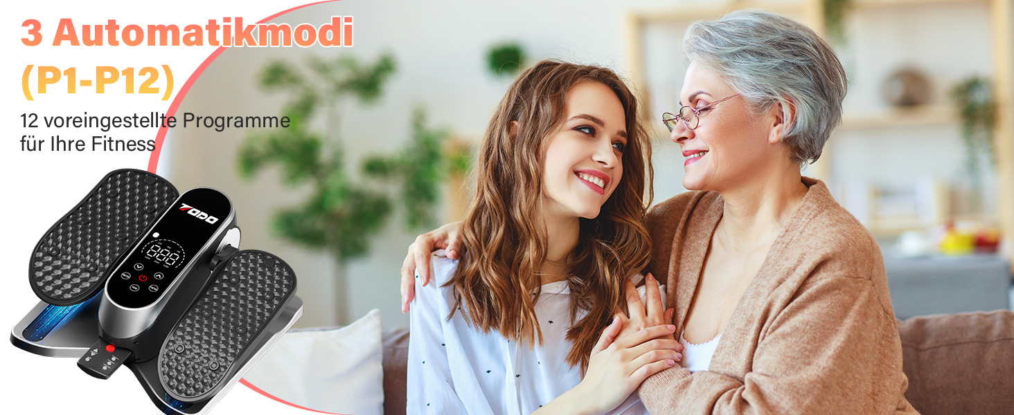 Міні електричний еліптичний тренажер для дому: крос-тренажер з 12 швидкостями та 2 режимами, педальний тренажер для літніх людей, з пультом дистанційного керування та дисплеєм, тренажер для ніг сидячи