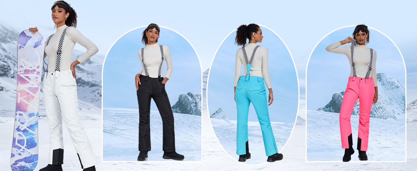 Комплект зимового одягу HOTIAN Daen: водонепроникний, вітронепроникний, для катання на лижах та сноуборді, походів та альпінізму (M, 2 кольори + рожевий)